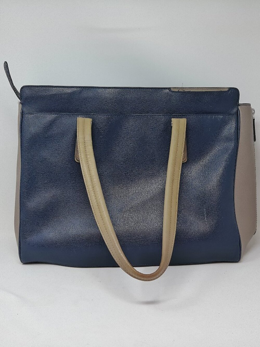 Tumi Navy Blue and Beige Expandable Tote